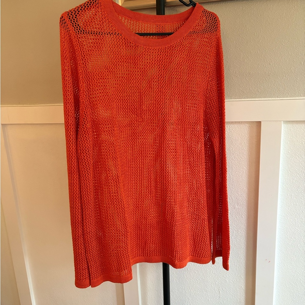Orange Knit Women's Sweater